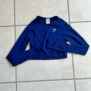 Gymshark Womens Vital Seamless 2.0 Crop Size Small Blue